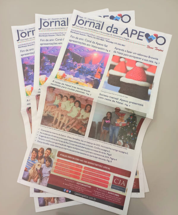 Edição de dezembro do Jornal da Apevo está disponível aos associados